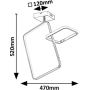 Lampa podsufitowa 2x36 W biała-chrom 71367 Rabalux Malwen zdj.2