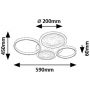 Lampa podsufitowa 4x40 W biała-czarna 71378 Rabalux Aranis zdj.2