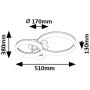 Lampa podsufitowa 3x24 W biała-złota 71383 Rabalux Amilia zdj.2