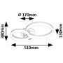 Lampa podsufitowa 3x24 W biała-chrom 71387 Rabalux Amilia zdj.2