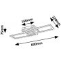 Lampa podsufitowa 3x30 W biała-czarna 71393 Rabalux Ramin zdj.2