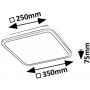 Inteligentny plafon 1x43 W biały-czarny 71399 Rabalux Serkan zdj.2