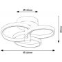 Lampa podsufitowa x32 W szara-beżowa 71400 Rabalux Isidora zdj.2