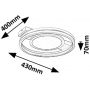 Lampa podsufitowa 3x40 W biała-czarna 71401 Rabalux Shirin zdj.2