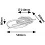 Lampa podsufitowa 3x40 W biała-czarna-drewno 71404 Rabalux Arash zdj.2