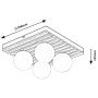 Lampa podsufitowa 4x5 W czarna-drewno 71462 Rabalux Noxelle zdj.2