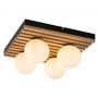 Lampa podsufitowa 4x5 W czarna-drewno 71462 Rabalux Noxelle zdj.1