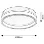 Lampa podsufitowa x18 W czarna 71478 Rabalux Seraphiel zdj.2