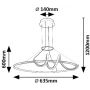 Inteligentna lampa wisząca 1x46 W biała-czarna 72022 Rabalux Menazi zdj.2