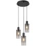 Lampa wisząca 3x60 W czarna-przydymiona 72038 Rabalux Fumea zdj.3