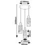 Lampa wisząca 3x60 W czarna-przydymiona 72038 Rabalux Fumea zdj.2
