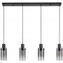 Lampa wisząca 4x60 W czarna-przydymiona 72039 Rabalux Fumea zdj.1