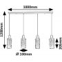 Lampa wisząca 4x60 W czarna-przydymiona 72039 Rabalux Fumea zdj.2
