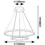 Inteligentna lampa wisząca 2x42 W biała-czarna 72040 Rabalux Jasero zdj.2