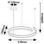 Lampa wisząca 1x35 W biała-czarna 72114 Rabalux Silnora zdj.2