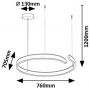 Lampa wisząca 1x45 W biała-czarna 72115 Rabalux Silnora zdj.2