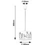 Lampa wisząca 1x40 W biała-multikolor 72166 Rabalux Flappy zdj.2