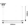 Lampa wisząca 2x28 W biała-czarna 72169 Rabalux Nivaro zdj.2