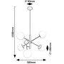 Lampa podsufitowa 6x20 W biała-czarna 72194 Rabalux Meduza zdj.2