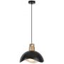 Lampa wisząca 1x40 W biała-czarna-drewno 72228 Rabalux Filina zdj.3