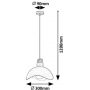 Lampa wisząca 1x40 W biała-czarna-drewno 72228 Rabalux Filina zdj.2