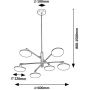 Lampa wisząca x24 W biała-czarna 72239 Rabalux Madi zdj.2
