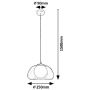 Lampa wisząca 1x5 W biała-czarna-bursztynowa 72273 Rabalux Elowen zdj.2