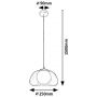 Lampa wisząca 1x5 W biała-czarna-przezroczysta 72274 Rabalux Elowen zdj.2