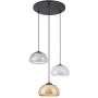 Lampa wisząca 3x5 W biała-czarna-przezroczysta-przydymiona-bursztynowa 72276 Rabalux Elowen zdj.1