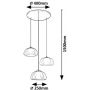 Lampa wisząca 3x5 W biała-czarna-przezroczysta-przydymiona-bursztynowa 72276 Rabalux Elowen zdj.2