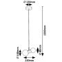 Lampa wisząca 2x28 W biała-czarna 72299 Rabalux Lition zdj.2