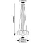 Lampa wisząca x25 W szampan 72304 Rabalux Rosehip zdj.2