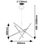 Lampa wisząca 4x40 W biała-złota 72339 Rabalux Henli2 zdj.2