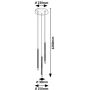 Lampa wisząca 3x5 W przezroczysta-złota 72359 Rabalux Ramira zdj.2