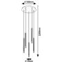 Lampa wisząca 5x5 W czarna-przezroczysta 72360 Rabalux Ramira zdj.2