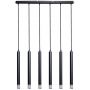 Lampa wisząca 6x5 W czarna-przezroczysta 72362 Rabalux Ramira zdj.1