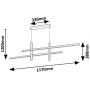 Lampa wisząca 4x40 W biała-czarna-złota 72366 Rabalux Severine zdj.2