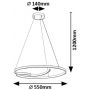 Lampa wisząca 1x40 W biała-czarna 72367 Rabalux Niloo zdj.2