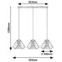 Lampa wisząca 3x40 W czarna-przydymiona 72371 Rabalux Emerencia zdj.2