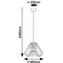 Lampa wisząca 1x40 W czarna-przydymiona 72372 Rabalux Emerencia zdj.2