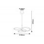 Lampa wisząca x50 W beżowa 72400 Rabalux Isidora zdj.2