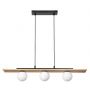 Lampa wisząca 3x5 W czarna-drewno 72421 Rabalux Noxelle zdj.3