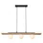 Lampa wisząca 3x5 W czarna-drewno 72421 Rabalux Noxelle zdj.1