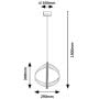Lampa wisząca x8 W złota 72464 Rabalux Olyssia zdj.2