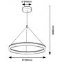 Lampa wisząca x24 W czarna 72478 Rabalux Seraphiel zdj.2