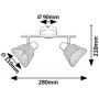 Lampa podsufitowa 2x10 W czarna-szara 73006 Rabalux Farelia zdj.2