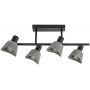 Lampa podsufitowa 4x10 W czarna-szara 73010 Rabalux Farelia zdj.1