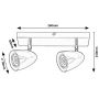 Lampa podsufitowa 2x5 W czarna 73017 Rabalux Perico zdj.2