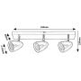 Lampa podsufitowa 3x5 W czarna 73019 Rabalux Perico zdj.2