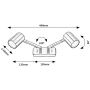 Kinkiet 2x5 W czarny 73028 Rabalux Karter zdj.2